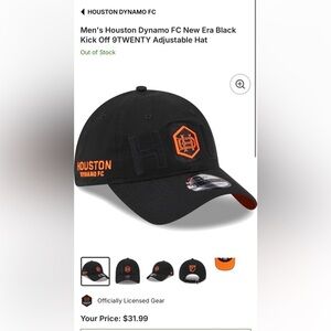 NWT Houston Dynamo
Team 9TWENTY Adjustable NEW ERA Black Orange Cap Hat OSFM